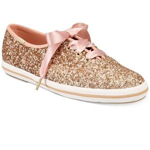 Kate Spade pink glitter Keds